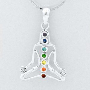 925 Silver Chakra Yoga Reiki Pendant Necklace